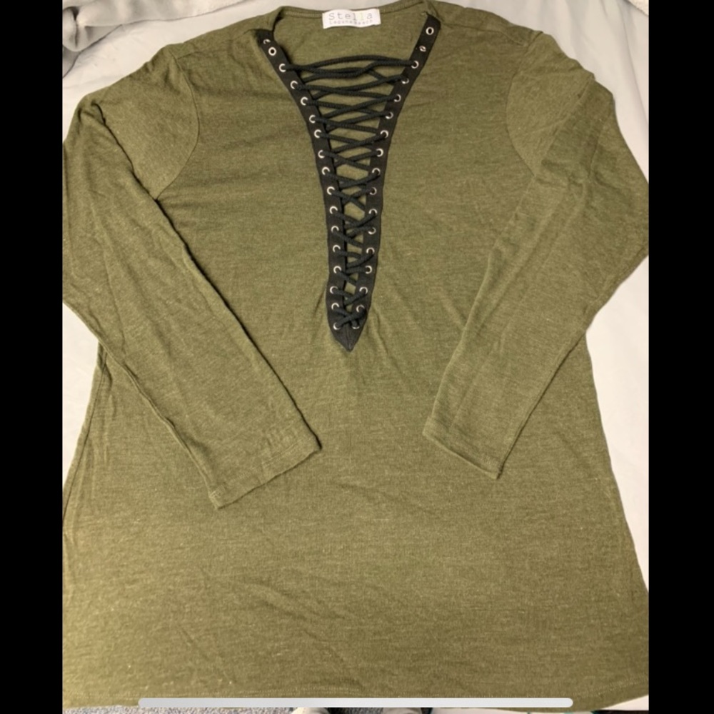 Stella Laguna Beach lace up t-shirt dress